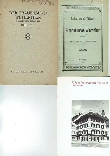 Konvolut von Berichten des Frauenbundes / der Frauenzentrale Winterthur. 