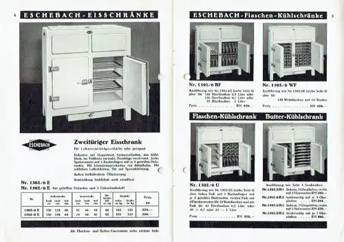 Eschebach Eisschränke für Gewerbe. 