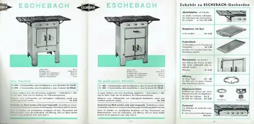 Eschebach - Ein Gasherd besonderer, vorteilhafter Bauart. 