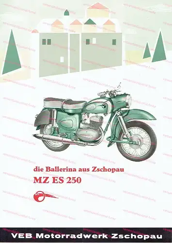 VEB Motorradwerk Zschopau - die Ballerina aus Zschopau MZ ES 250. 