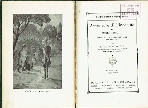 Carlo Collodi: Avventure di Pinocchio
 Heath Modern Language Series. 