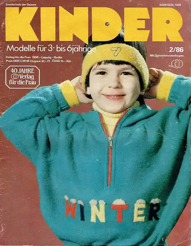 Kinder
 Modelle für 3- bis 6jährige
 Sonderheft der Saison, Heft 2/86 und 2/89. 