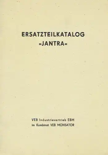 Ersatzteilkatalog "Jantra". 
