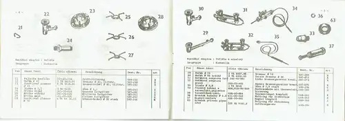 Ersatzteilkatalog Gasherd Type "Mora 260". 