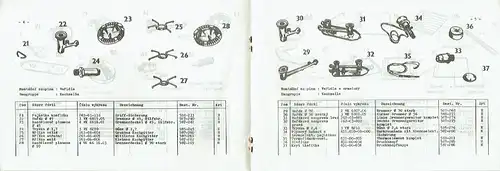 Ersatzteilkatalog Gasherd Type "Mora 284". 