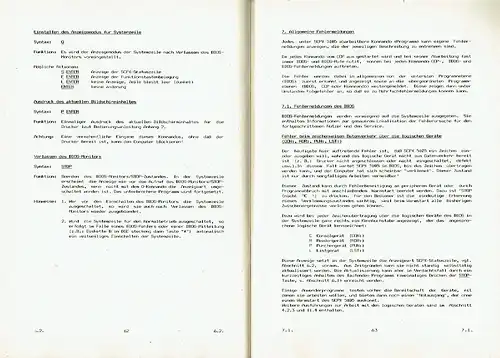 Betriebsdokumentation, 1.12.516750.0/61
 Bildungscomputer Robotron A5105 - SCP-Handbuch, Teil 1. 