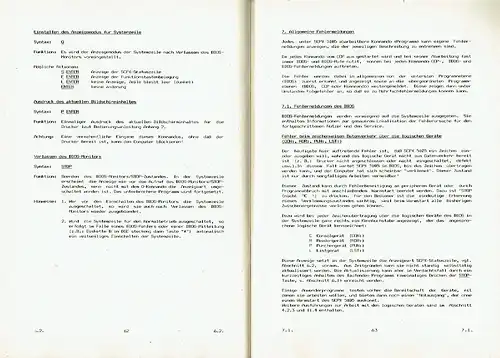 Bildungscomputer Robotron A5105 - SCP-Handbuch, Teil 1
 Betriebsdokumentation, 1.12.516750.0/61. 