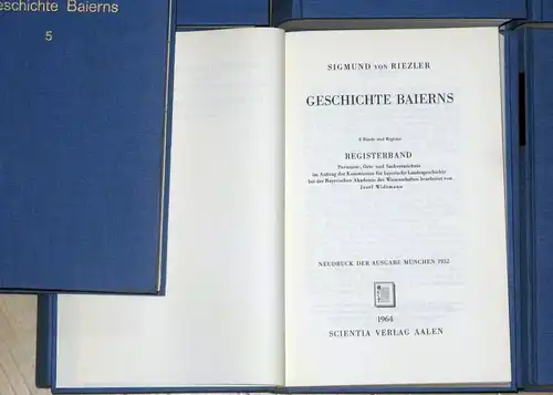 Sigmund von Riezler: Geschichte Baierns
 Allgemeine Staatengeschichte, Abteilung 1: Geschichte der europäischen Staaten, Zwanzigstes Werk. 