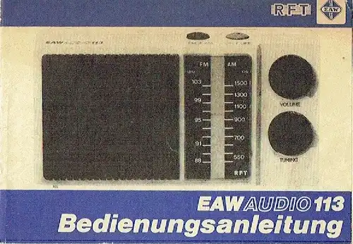 Bedienungsanleitung EAWAudio113. 