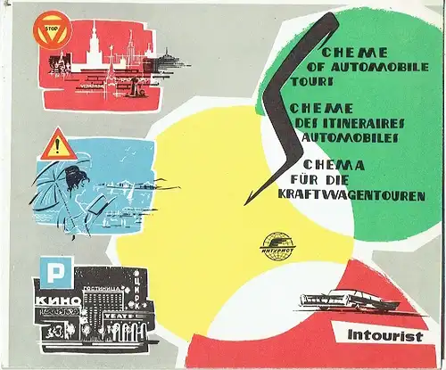 Scheme of Automobile Tours / Scheme des Itineraires Automobiles / Schema für Kraftwagentouren. 