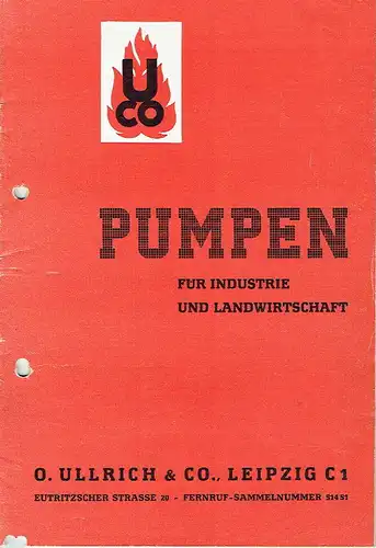 Pumpen für Industrie und Landwirtschaft. 