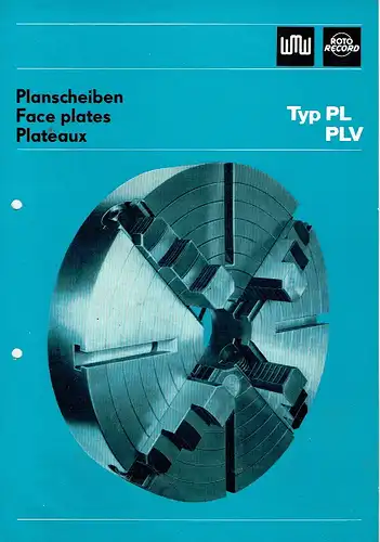 Planscheiben Typ PL und PLV. 