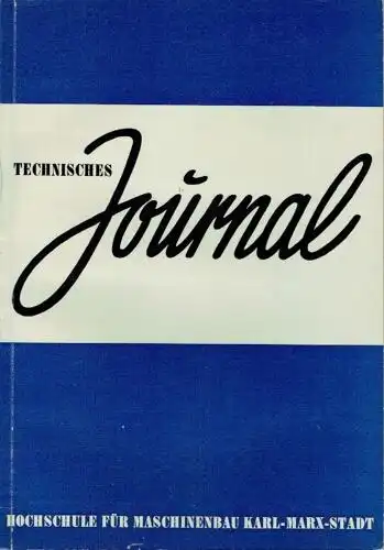 Technisches Journal
 1. Jahrgang, Probeheft. 