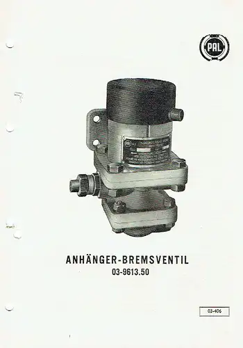 Anhänger-Bremsventil 03-9613.50. 