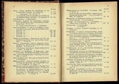 Sammlung der auf das schweizerische Eisenbahnwesen bezüglichen amtlichen Aktenstücke
 Neue Folge, 9. und 10. Theil. 