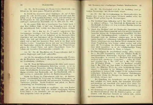 Sammlung der auf das schweizerische Eisenbahnwesen bezüglichen amtlichen Aktenstücke
 Neue Folge, 9. und 10. Theil. 