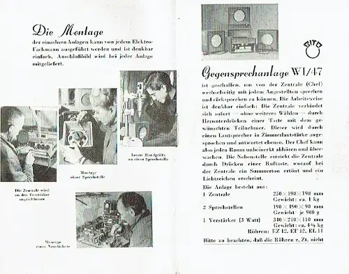 Erzeugnisse aus meiner Serienproduktion 1948. 