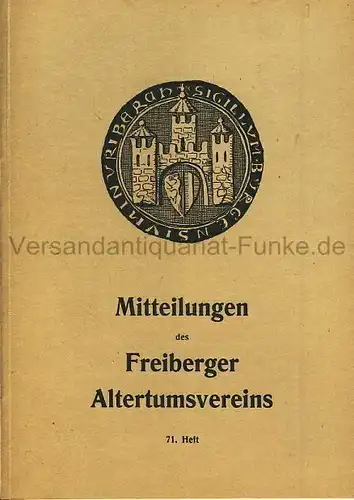 Mitteilungen des Freiberger Altertumsvereins
 71. Heft. 