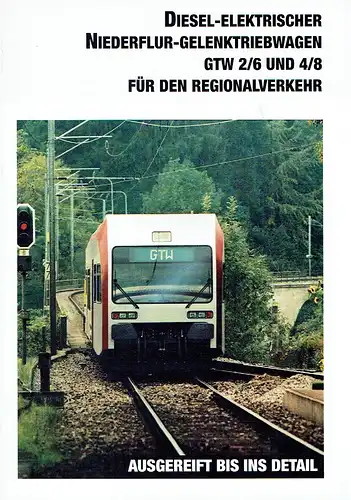 Diesel-elektrischer Niederflur-Gelenktriebwagen GTW 2/6 und 4/8 für den Regionalverkehr. 