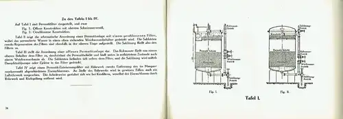 Die Klärung, Enteisenung, Entmanganung und Enthärtung von Trink- und Gebrauchswässern. 