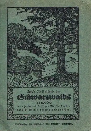 J. Frey: in 13 Farben mit farbigen Wanderstrecken, dazu 64 Seiten beschreibender Text
 Frey's Reliefkarte des Schwarzwaldes für Touristen. 