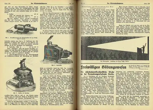 Der Eisenbahnfachmann
 Zeitschrift für das Eisenbahnbildungs- und Unterrichtswesen, insbesondere zur Ergänzung des Dienstunterrichts, zur Vorbereitung auf Prüfungen und zur Förderung des Selbststudiums
 1. Jahrgang, Heft...