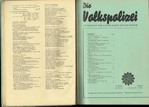 Die Volkspolizei
 Zeitschrift für das gesamte Polizeiwesen. 