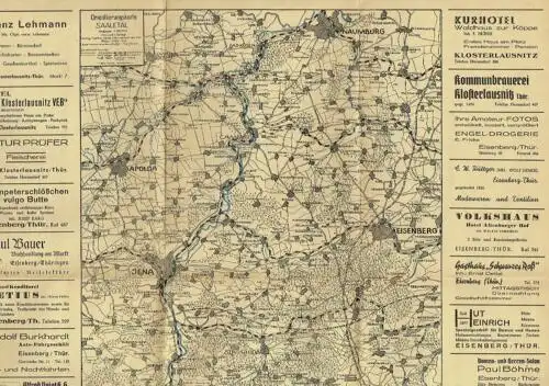Wanderkarte für das Saaletal und das Holzland
 Ausgabe Eisenberg. 