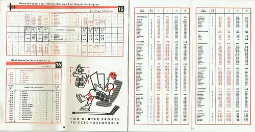 Letový Řád / Time Table. 