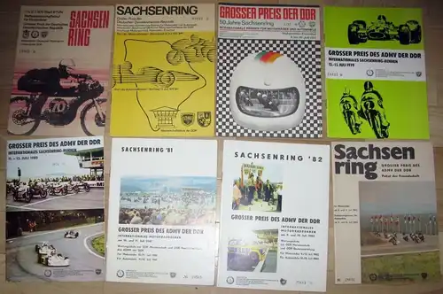 Internationales Sachsenring-Rennen, Hohenstein-Ernstthal
 Konvolut von 14 Programmen 1970-1989. 