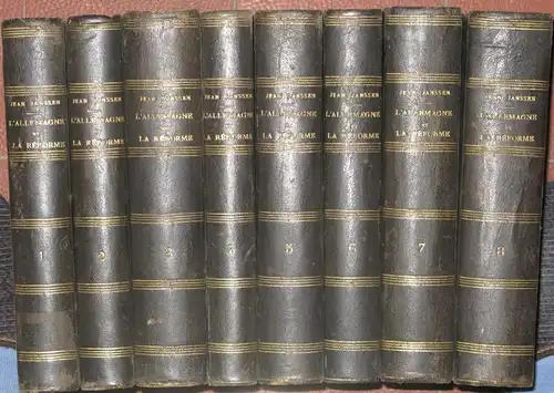 Jean Janssen: L'Allemagne et la Réforme
 8 Bände, komplett. 