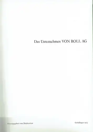 Arbeitsgruppe: Geschichte der Ludwig von Roll'schen Eisenwerke. 