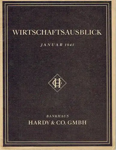 Wirtschaftsausblick Januar 1941. 