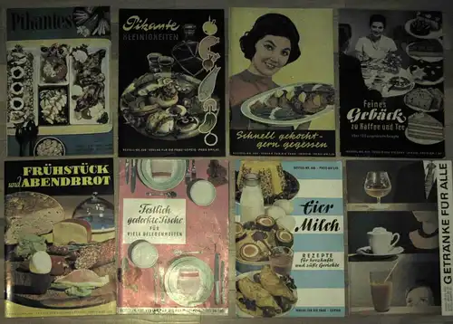 Hanna Enderlein: Konvolut Kochen / Rezepte / Backen - 8 Zeitschriften / Broschüren der DDR. 