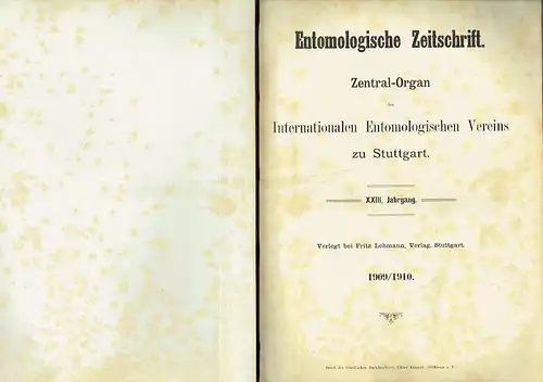 Entomologische Zeitschrift
 Zentral-Organ des Internationalen Entomologischen Vereins zu Stuttgart. 