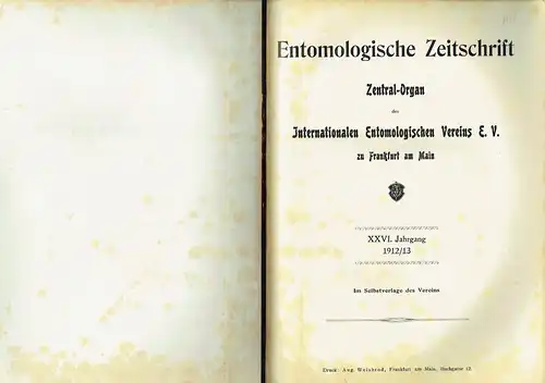 Entomologische Zeitschrift
 Zentral-Organ des Internationalen Entomologischen Vereins zu Frankfurt a. Main. 