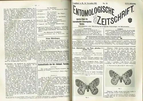 Entomologische Zeitschrift
 Zentral-Organ des Internationalen Entomologischen Vereins zu Frankfurt a. Main
 XXVI. Jahrgang. 