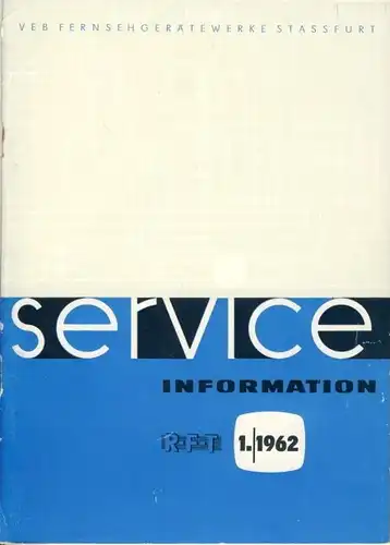 Service Information RFT 1/1962. 