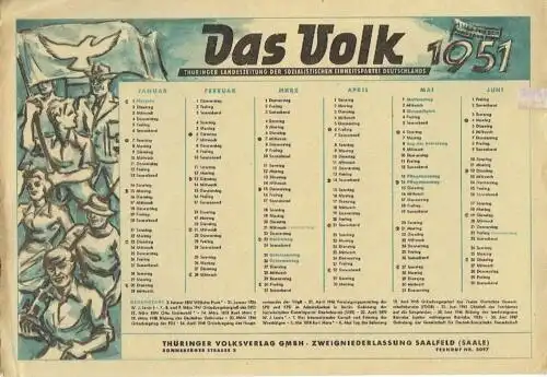 Das Volk
 Thüringer Landeszeitung der Sozialistischen Einheitspartei Deutschlands. 