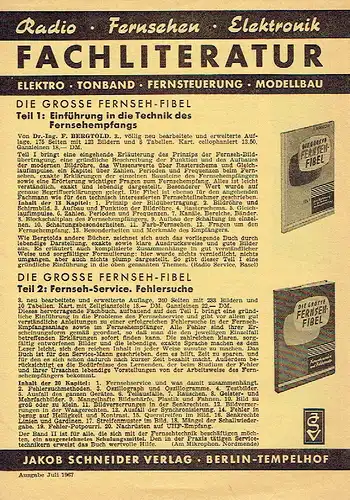 Fachliteratur Elektro Tonband Fernsteuerung Modellbau. 