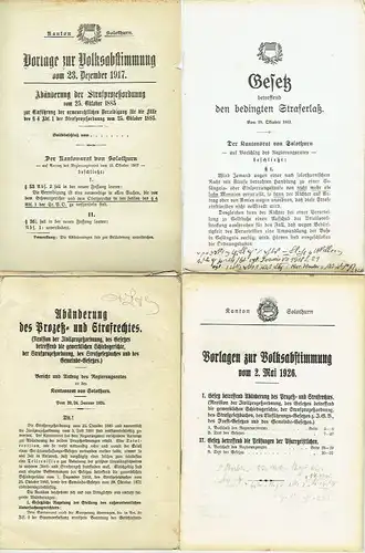 Strafgesetzbuch für den Kanton Solothurn & Strafprozeßordnung für den Kanton Solothurn. 