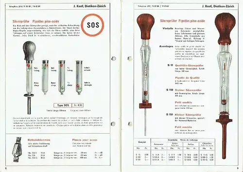 Meßinstrumente, Schalter, Säureprüfer, Sicherungen, Isolierband etc
 Liste Nr. 199: Autozubehör. 