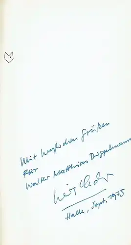 Heinz Czechowski: Schafe und Sterne
 Gedichte. 