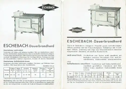 2 x Eschebach Dauerbrandherd. 