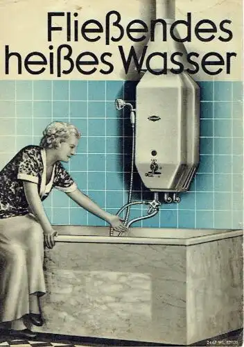 Fließendes heißes Wasser. 