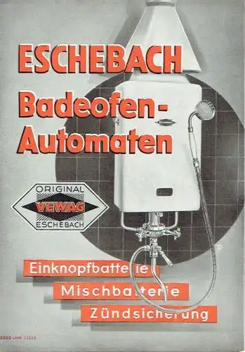 Eschebach Badeofen-Automaten. 