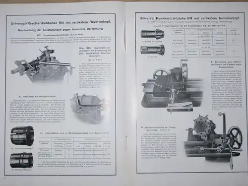 2 Prospekte: Revolverdrehbänke mit 30 mm Materialdurchlass / Universal-Revolverdrehbänke RN. 