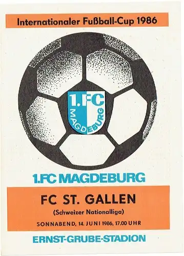 Pokalspiel 1. FC Magdeburg - FC St.Gallen. 