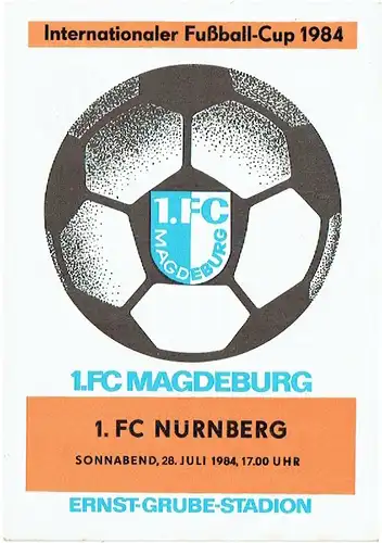 Pokalspiel 1. FC Magdeburg - 1. FC Nürnberg. 