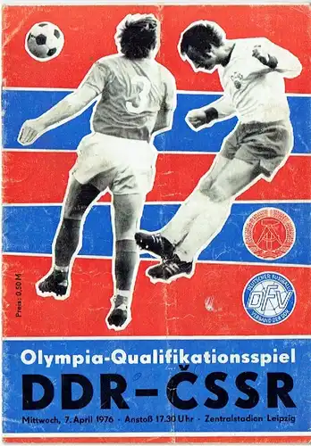 Olympia-Qualifikation DDR-CSSR 1976. 